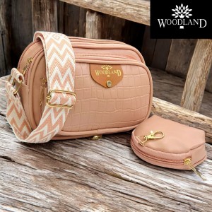 WoodLand  4 ZIPPER LADY CROSSBODY SLING BAG
