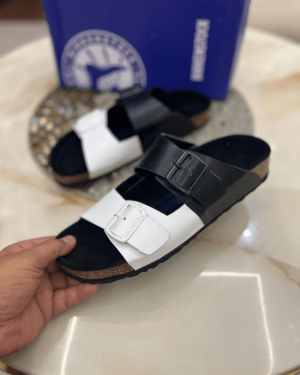 Birkenstock Black Arizona Split Birko Flor Sandals