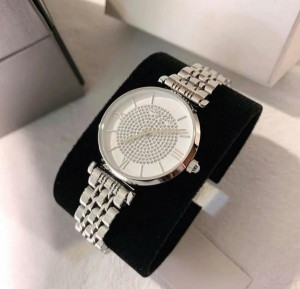 Fashion Luxury Crystal Stainless Steel Women Watch with brand logo - Latiwalaa shopping 