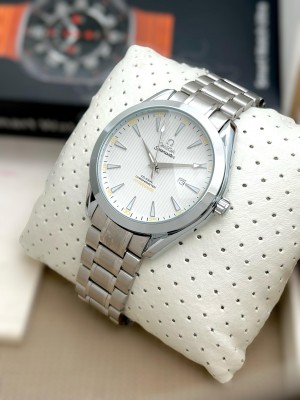 Omeg_a Premium Silver steel belt Watch