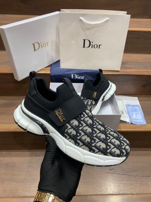 Di_or black logo jacquard slipon imported premium sneaker