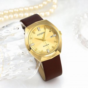 Citizen Mens leather belt Watch
