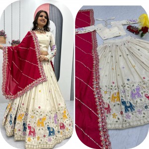 Wedding Wear Pure Tissue Silk Lehenga Choli Set with Cancan & Vichitra Dupatta  Fully Stitched  Prisha Creation PC-503