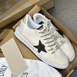 Golden Goose Ball star White Black Gold Ice