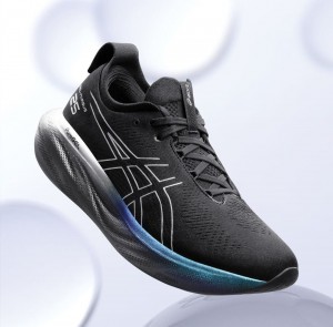 A_sics Gel Nimbus 25 Platinum Black