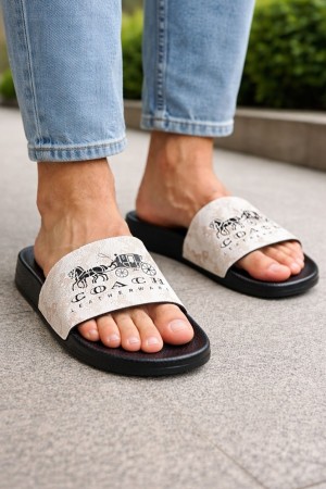 Coa_ch bape horse monogram white slide bape horse monogram white slide