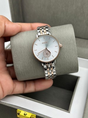 FOSSI_L Premium White Diamand ring Watch 
