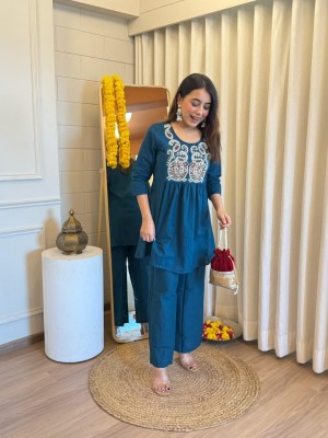 Festival Special Embroidered Cotton Cord Set  Premium Womens Palazzo Suit (M to 3XL)  Limited Edition  Shivshakti Fashion Surat Festival Special Embroidered Cotton Cord Set  Premium Womens Palazzo Suit (M to 3XL)  Limited Edition  Shivshakti Fashion Surat