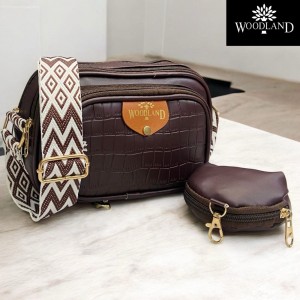 WoodLand  4 ZIPPER LADY CROSSBODY SLING BAG