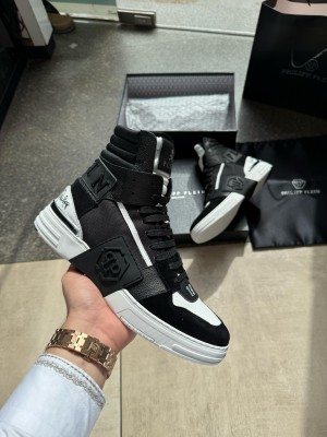 PHILIP PLEIN Multi Leather High Top Sneakers