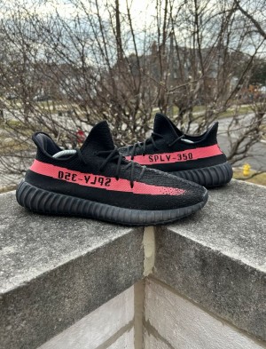 YEEZY 350 V2 BLACK RED