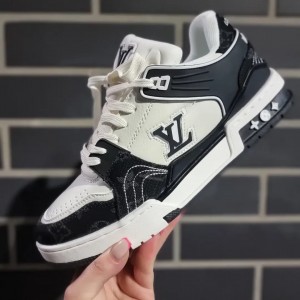 L_ouis Vuitton Lv Trainer Nigo Denim Black White
